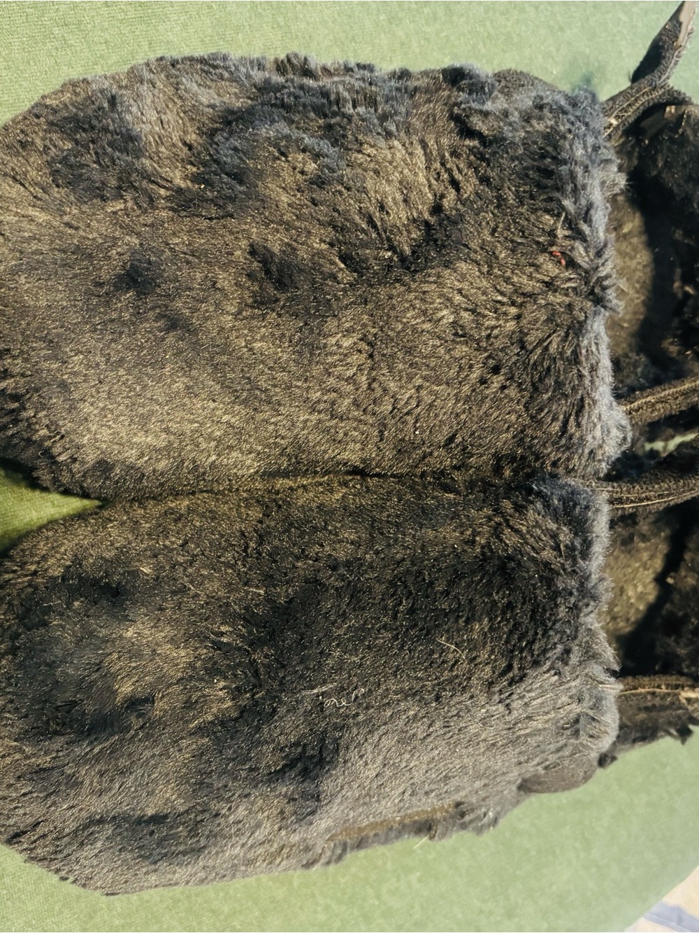 Nike Black Faux Fur Slide Slippers